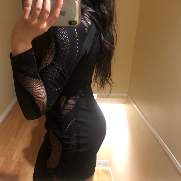 Missguided Black Mini Dress - Picture 2 of 8